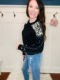 Evelyn Pearl Beaded Sweater