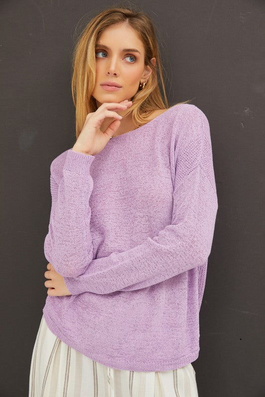 Sienna Lightweight Sweater - Violet