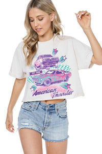 American Thunder Cropped Graphic Tee