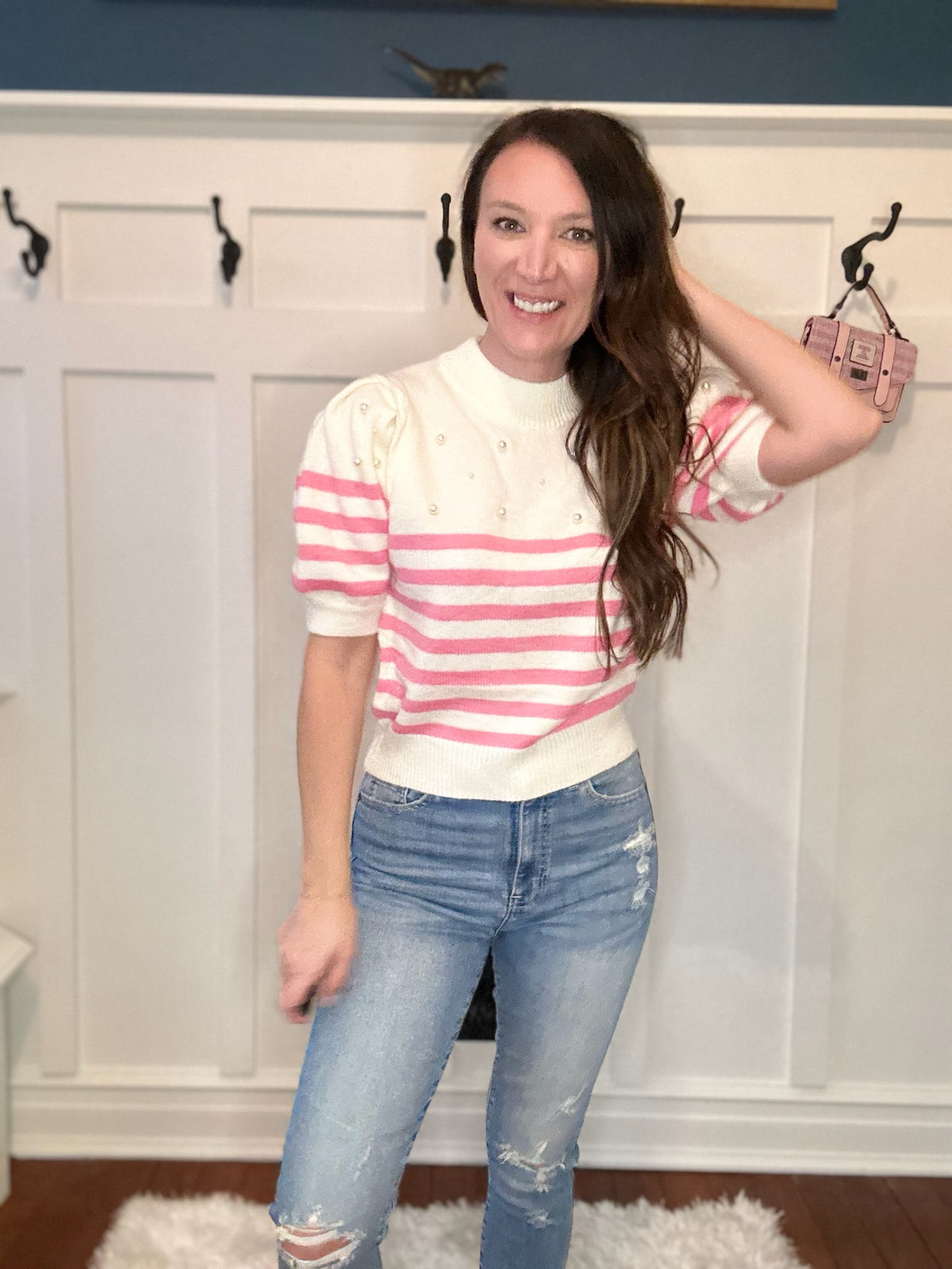 Emily Pearl Striped Sweater
