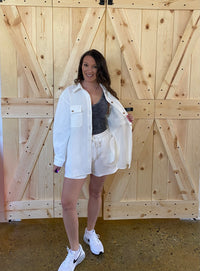 Adalee Knit Shorts - White
