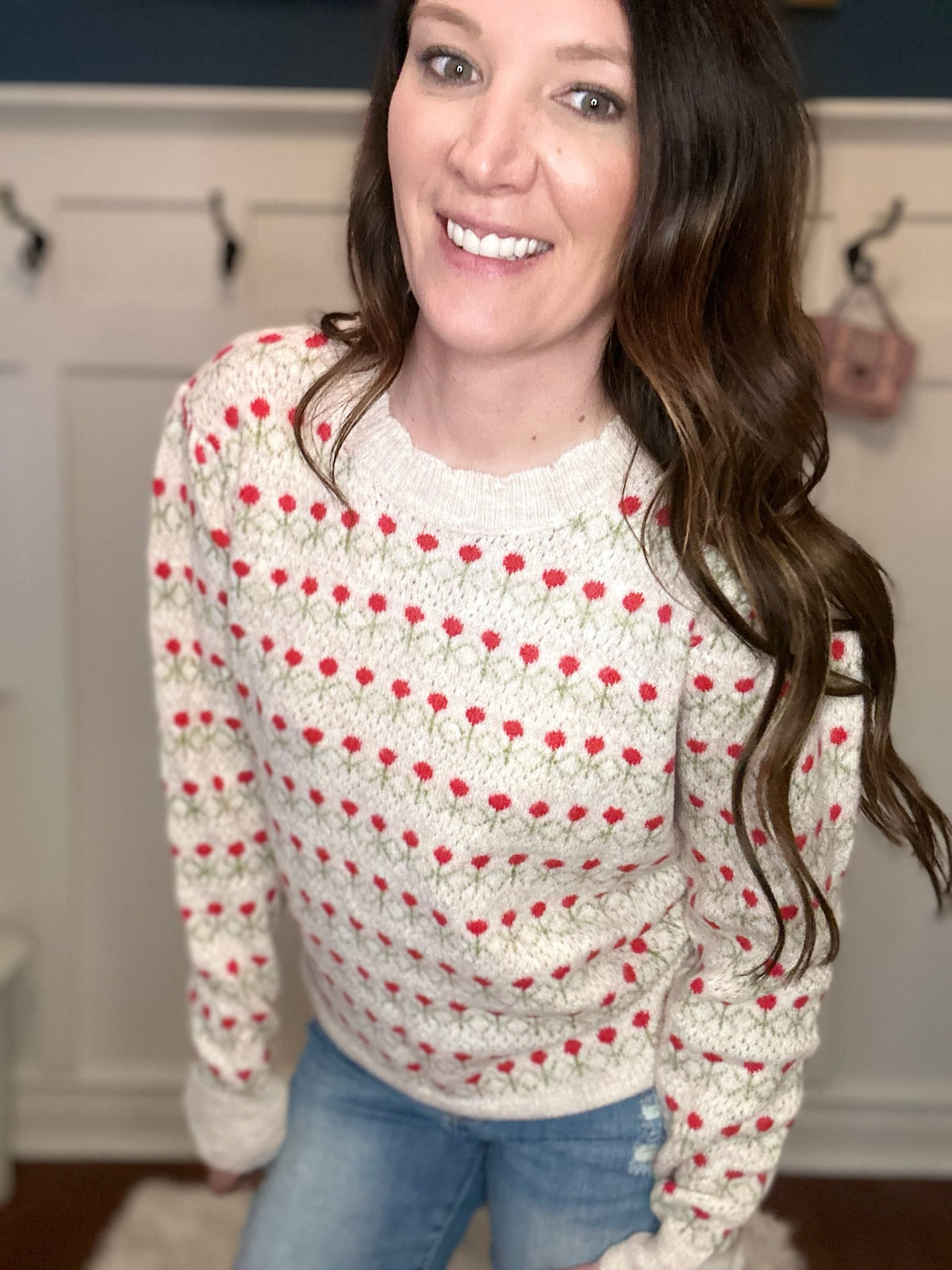 Kinsley Floral Striped Sweater