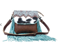 Myra Conglomerate Leather & Cowhide Bag