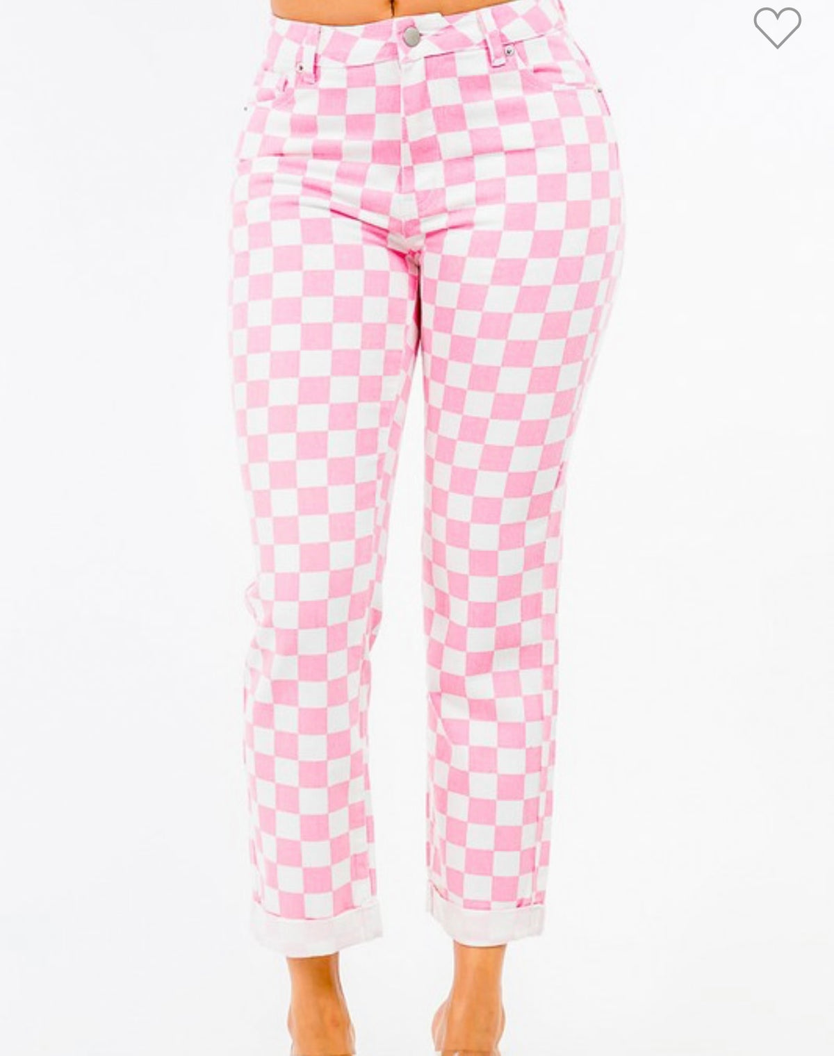 Call It Quits Checkered Pants - Pink