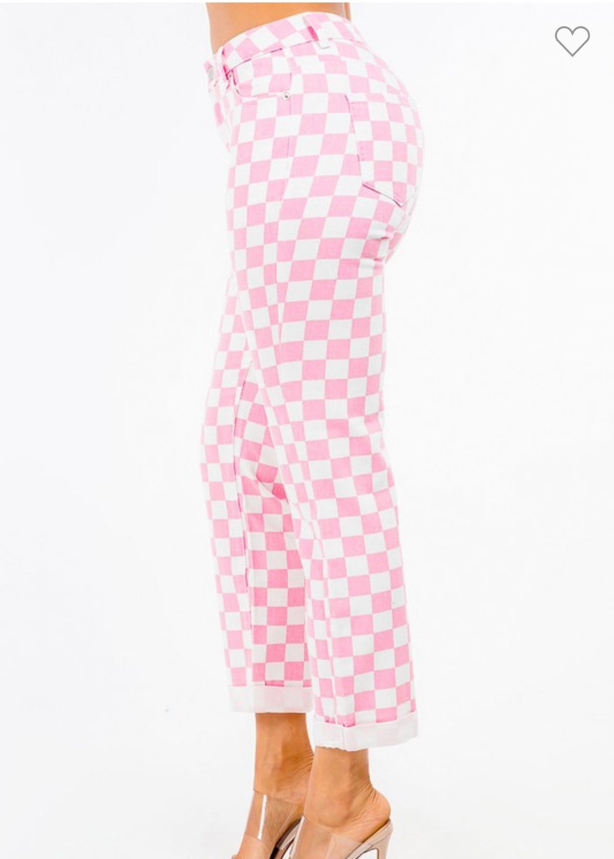 Call It Quits Checkered Pants - Pink