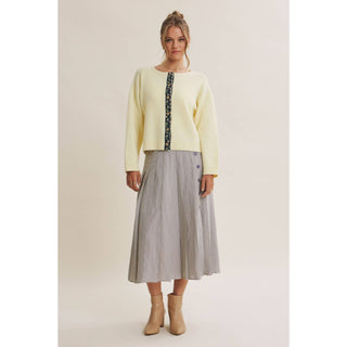 Cottage Cardigan Gingham Accent Cardigan