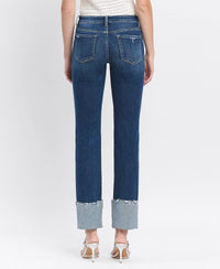 Lovervet Mid Rise Cuffed Slim Straight Jeans