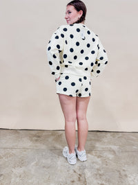 Polka Dot Crew Neck SweatShirt