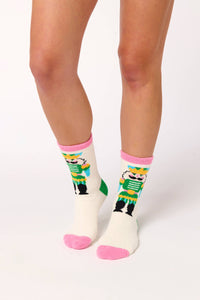 NUTCRACKER SOCKS,IVORY