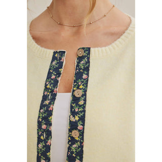 Cottage Cardigan Gingham Accent Cardigan