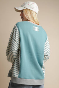 Vicki Oversized Striped Casual Knit Top