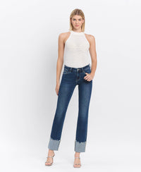 Lovervet Mid Rise Cuffed Slim Straight Jeans