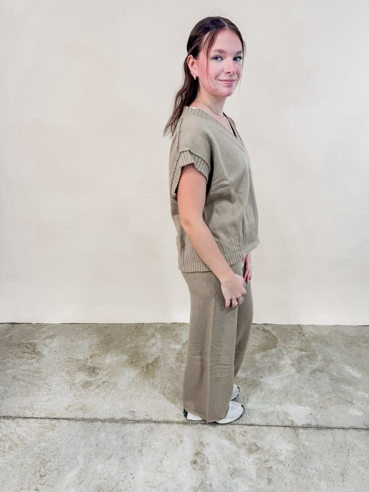 Tegan Wide Leg Sweater Pants