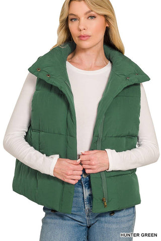 Veronica High Neck Puffer Vest