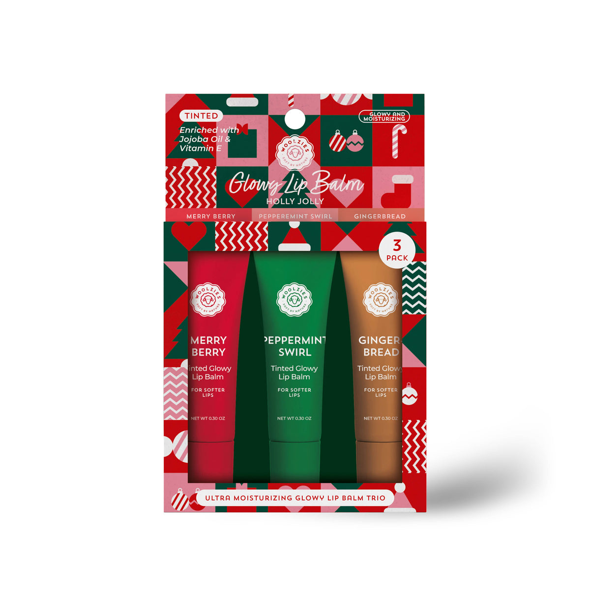 Holly Jolly Glowy Lip Balm Trio