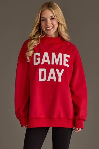 Game Day & Sunday Funday Reversible Sweatshirt - Red