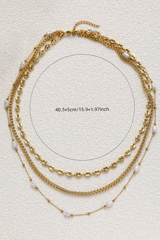 18K Gold PVD Plated Waterproof Stainless Steel Chain Necklace