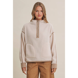 Cozy Cabin Gingham Sherpa Fleece