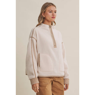 Cozy Cabin Gingham Sherpa Fleece