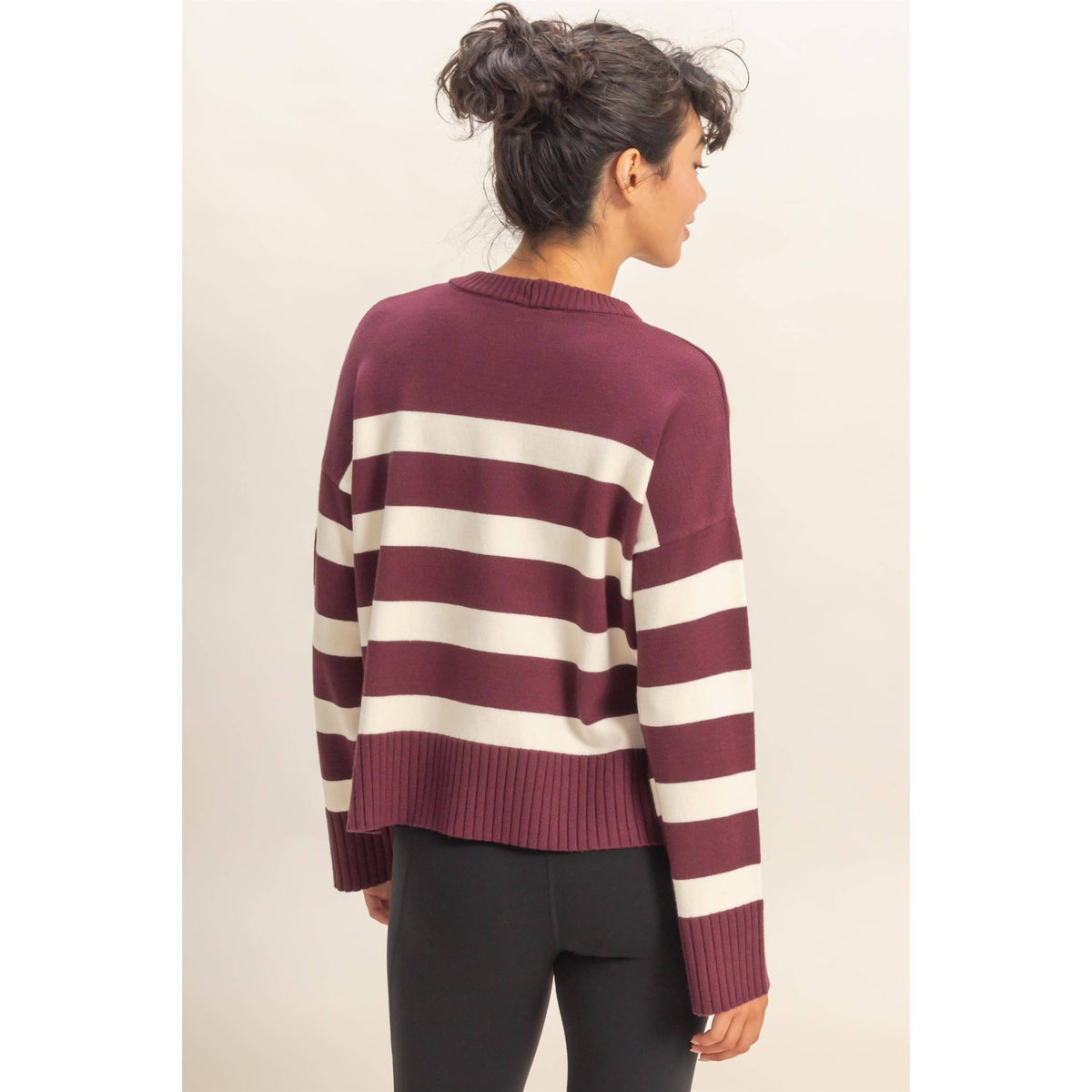 Suni Striped Crew Neck Sweater