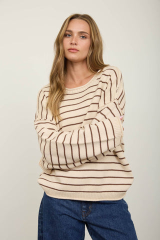 Carmen Striped Crew Neck Sweater