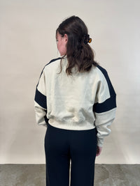 Carmen Contrast Sweatshirt - Black