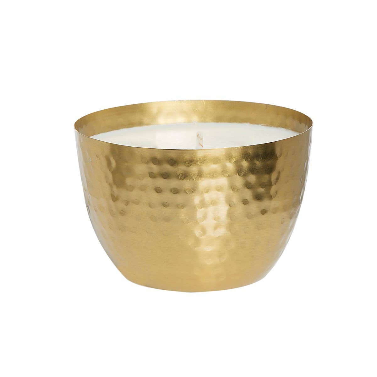 Mistletoe Holly Candle Gold ROUND Bowl 14oz
