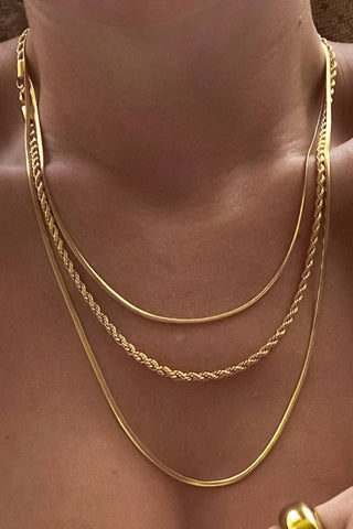 18K Gold Plated Waterproof Stainless Steel Chain Necklace - Wild Lavender Boutique