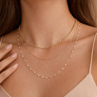 18K Gold PVD Plated Waterproof Stainless Steel Chain Necklace - Wild Lavender Boutique