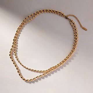 18K Gold PVD Plated Waterproof Stainless Steel Chain Necklace - Wild Lavender Boutique