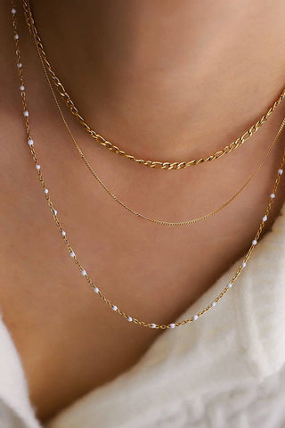 18K Gold PVD Plated Waterproof Stainless Steel Chain Necklace - Wild Lavender Boutique