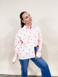 Jenna Heart Button Down Shirt