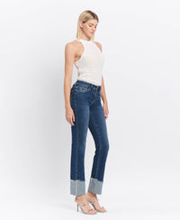 Lovervet Mid Rise Cuffed Slim Straight Jeans