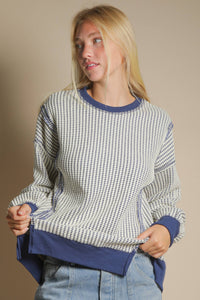 Jillian Oversized Waffle Knit Casual Top