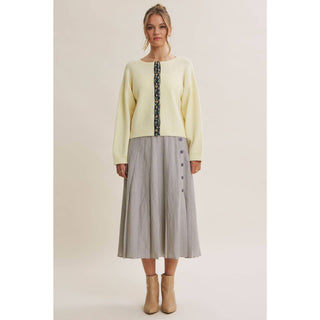 Cottage Cardigan Gingham Accent Cardigan