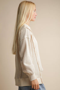 Jillian Oversized Waffle Knit Casual Top