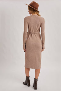 Annie Ribbed Knit Wrap Dress