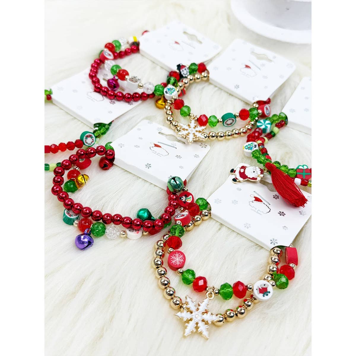 Christmas Theme Bracelet with Charm and Tessel