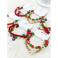 Christmas Theme Bracelet with Charm and Tessel