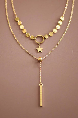 18K Gold Plated Waterproof Stainless Steel Chain Necklace