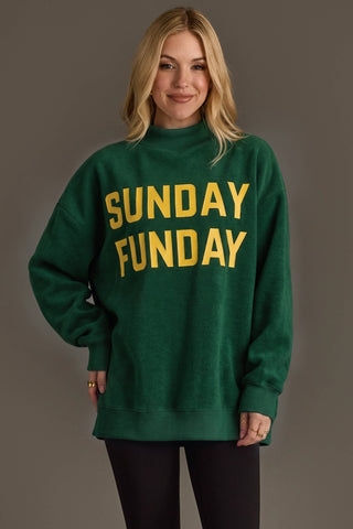 Game Day & Sunday Funday Reversible Sweatshirt - Green