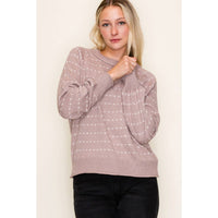 Donna Dotted Striped Sweater