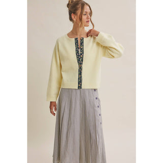 Cottage Cardigan Gingham Accent Cardigan