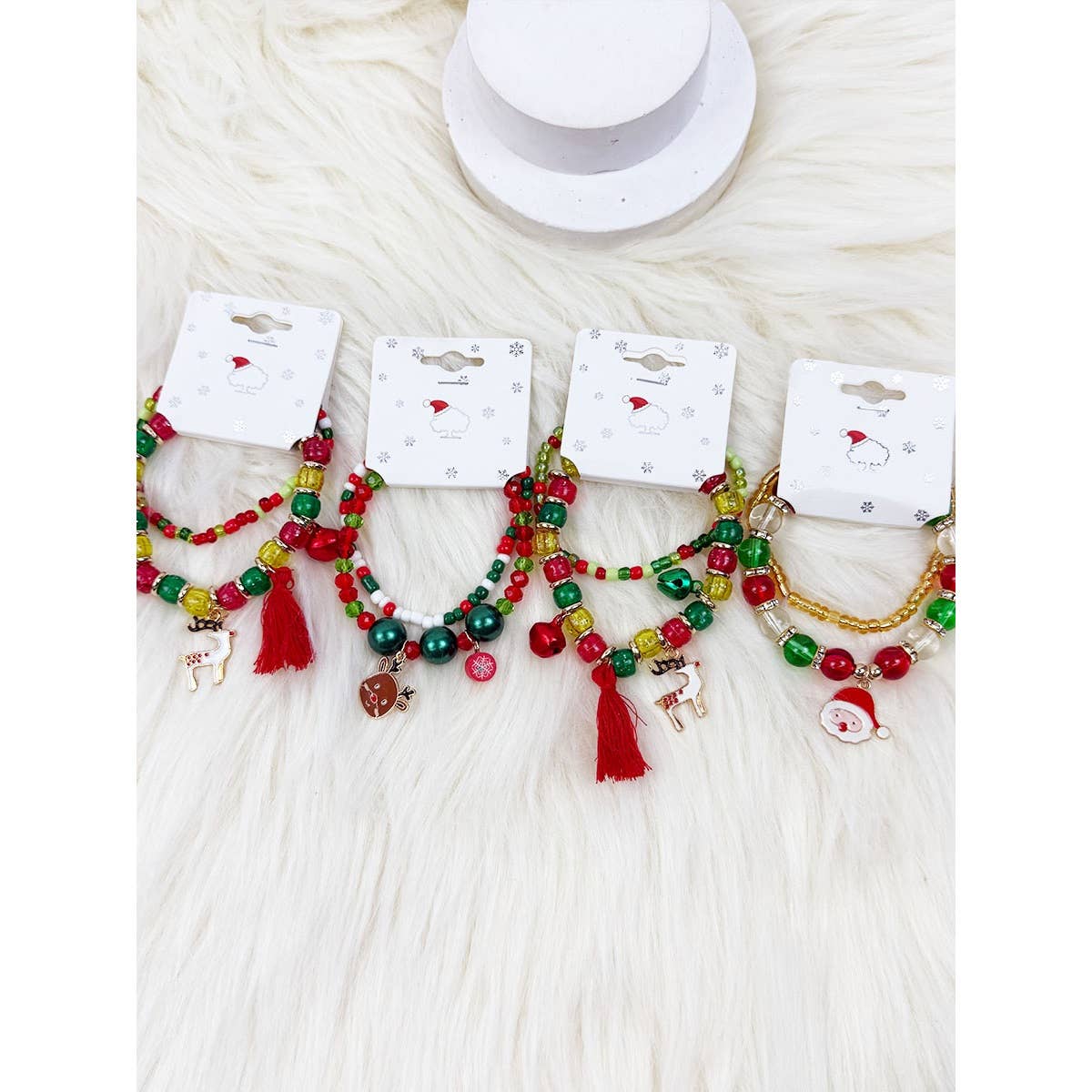 Christmas Theme Bracelet with Charm and Tessel