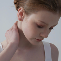 Dainty Small Bow Ribbon Hoop Earrings in 925 Sterling Silver