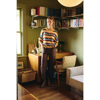Maple Street Striped Cardigan Sweater