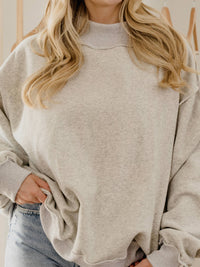 XOXO Valentine's Day Gray Reversible Mock Neck Sweatshirt