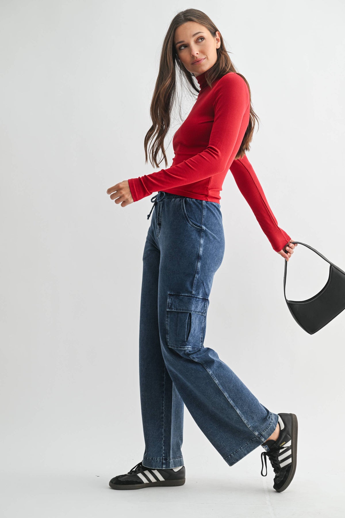 Micro Ribbed Long Sleeve Turtleneck