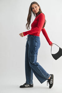 Micro Ribbed Long Sleeve Turtleneck