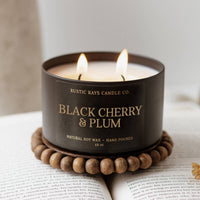 Black Cherry & Plum 12 oz Soy Candle